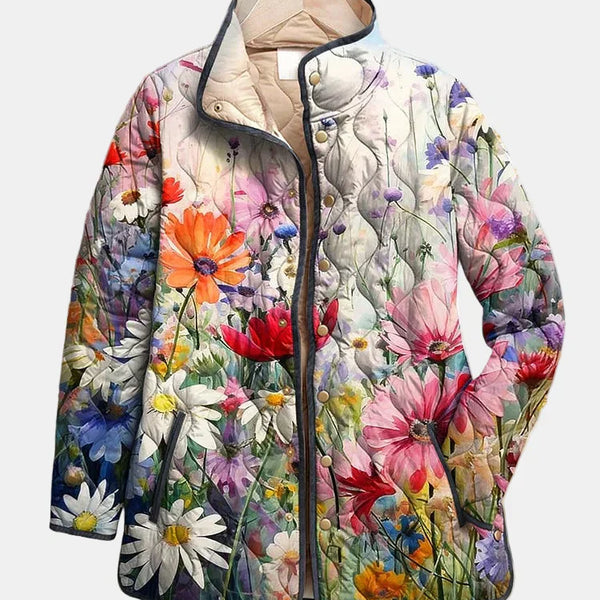 Kaia | Charmante Veste Matelassée à Imprimé Floral Vintage