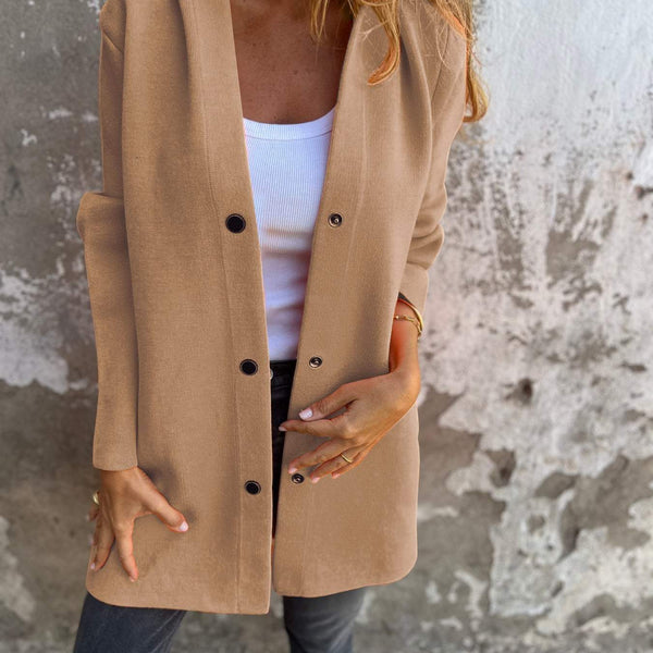 Arianna | Cardigan à capuche avec détails en boutons