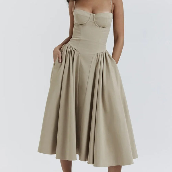 Elara | Robe Corset Midi