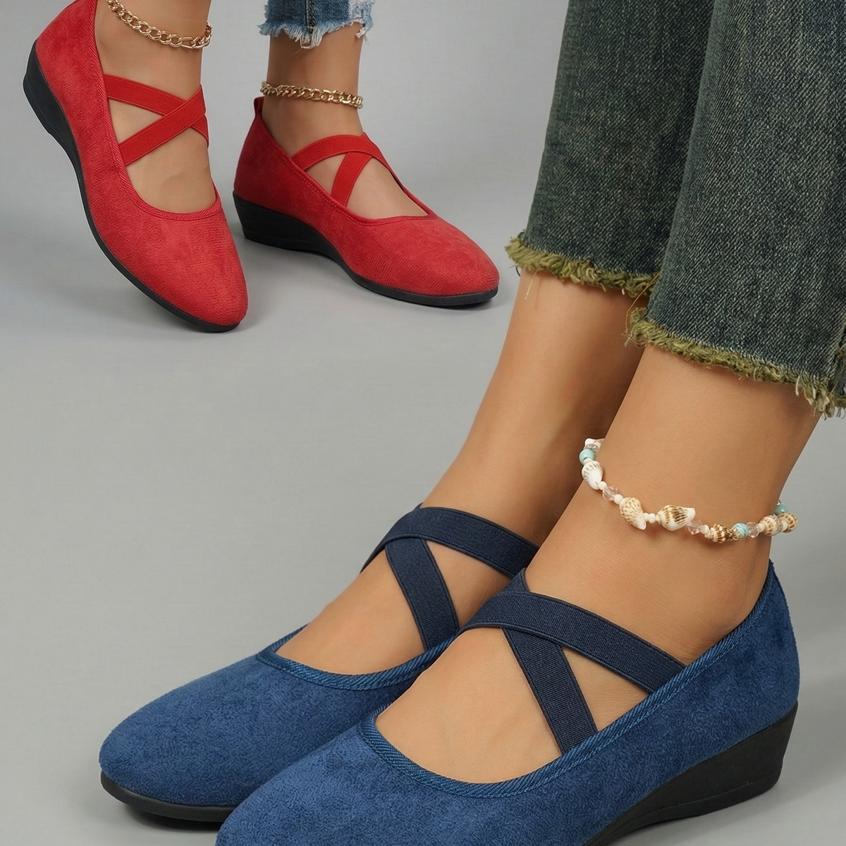 Calerinne | Closed Wedge Ballerina Shoes