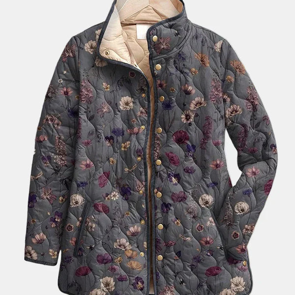 Niva | Veste Matelassée Imprimé Floral Vintage