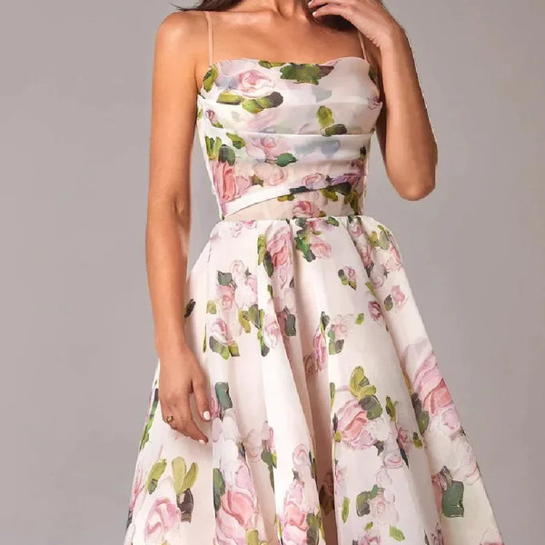 Robe sans manches imprimée Emilia-Élégante
