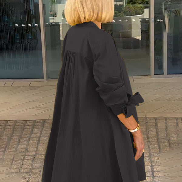 CÉLINA™ - Manteau Chemise Long Chic