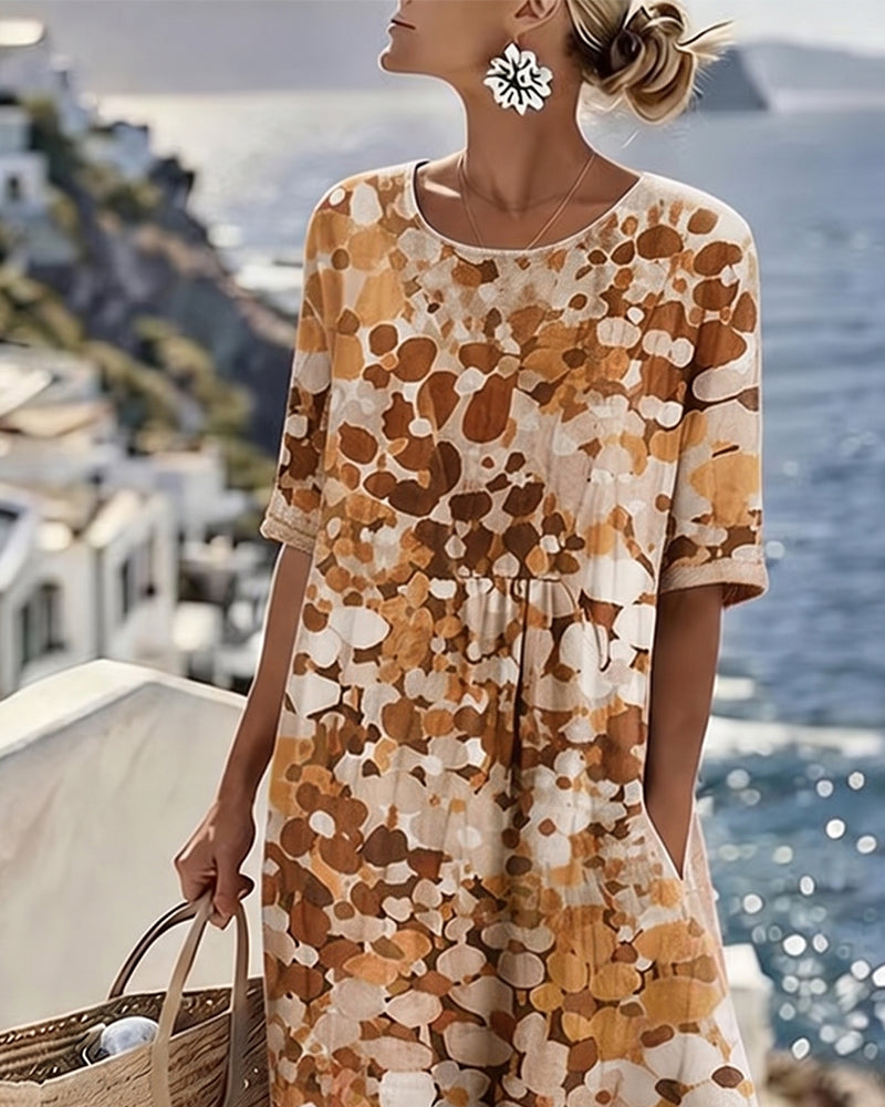 Emma Floral Pocket Midi Dress