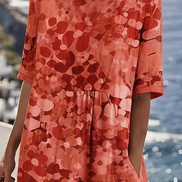 Emma Floral Pocket Midi Dress
