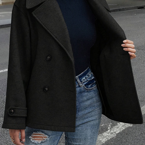 Elise| Stylish Double-Breasted Jacket with Button Details