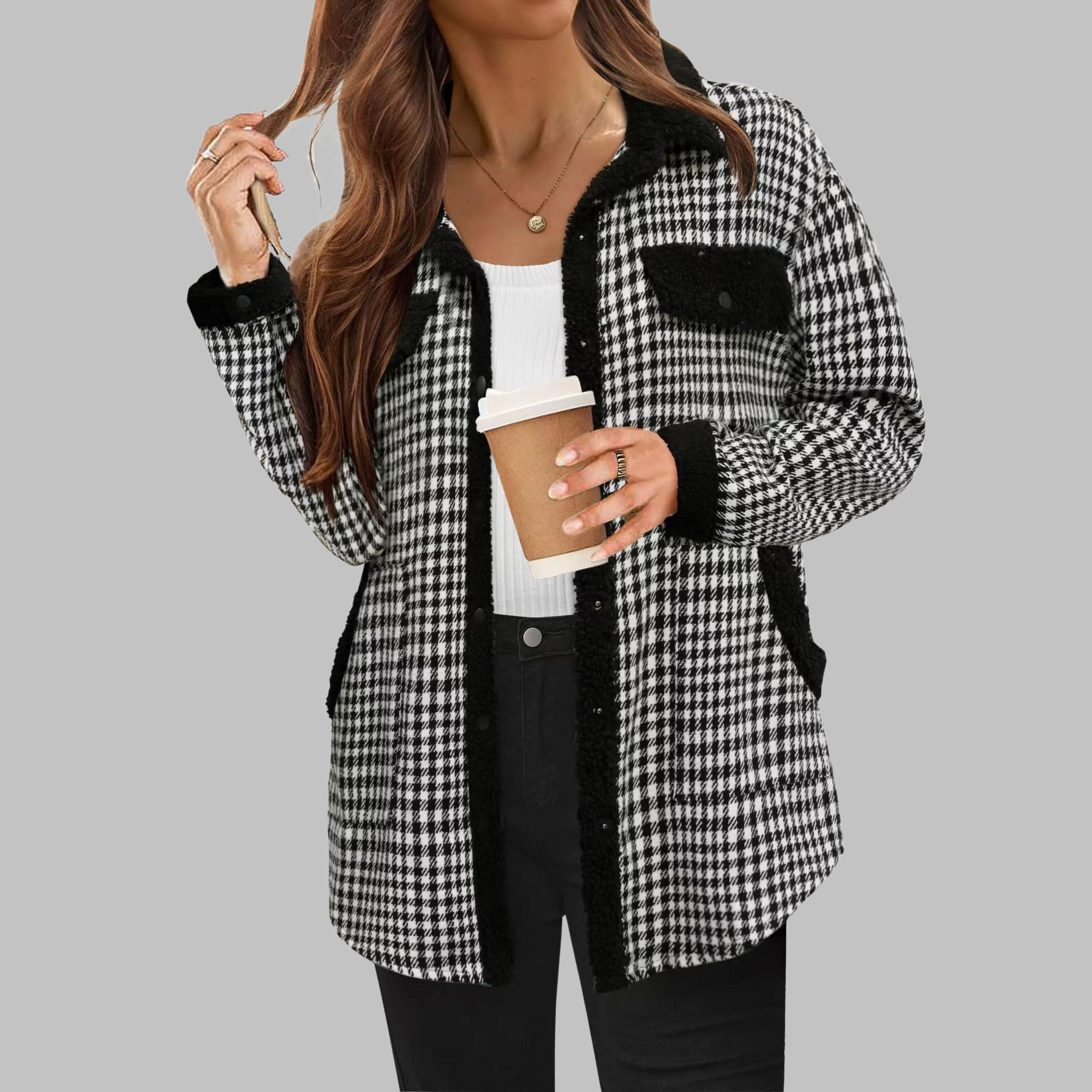 ZENY™ - Veste Classique à Manches Longues avec Boutons