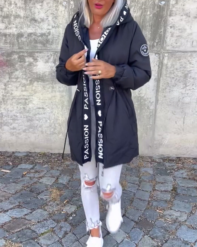 Hoodie Noir avec Imprimé "Passion🖤"