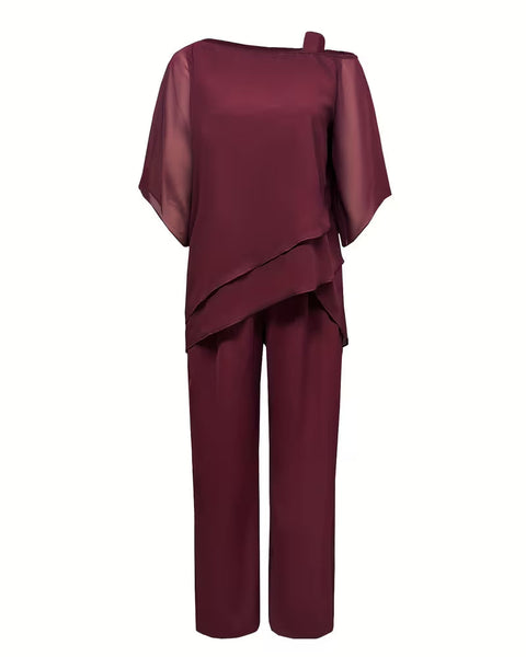 Valerie - Soft Drape Two-Piece Set – Effortless Polish, All-Day Comfort