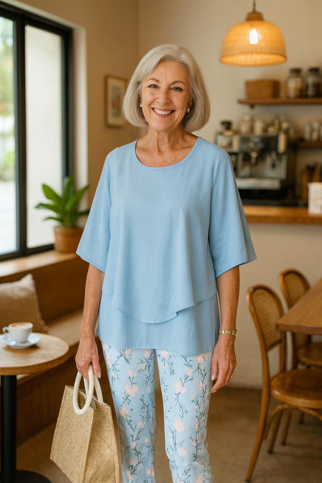 Rosalind | Sophisticated Two-Piece Set – Effortless Style, Lasting Comfort Soft Sky