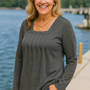 Colleen | Pleated Comfort Top – Long Sleeve Edition. Everyday confidence.