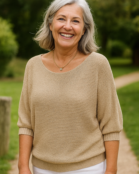 Anetta | Soft Knit Top - Flattering Shape