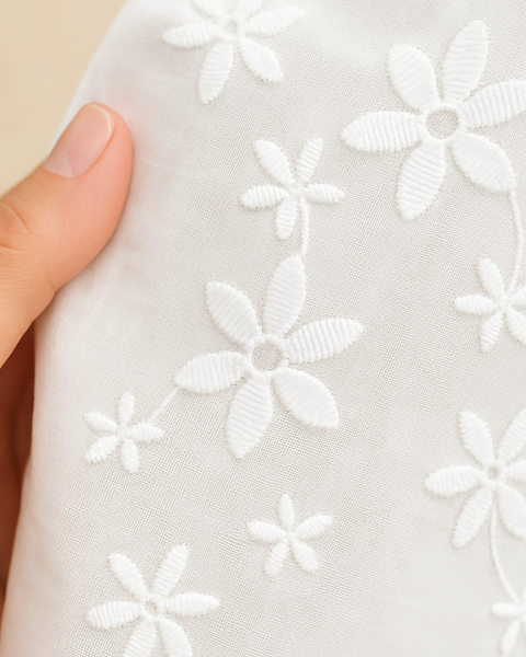 Rena Natural Cotton-Linen Top