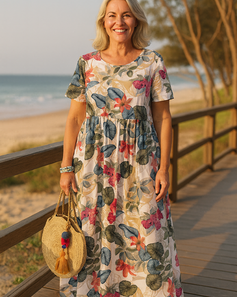 Masie | Breezy Floral Maxi Dress – Where Comfort Meets Confidence (S-5XL)