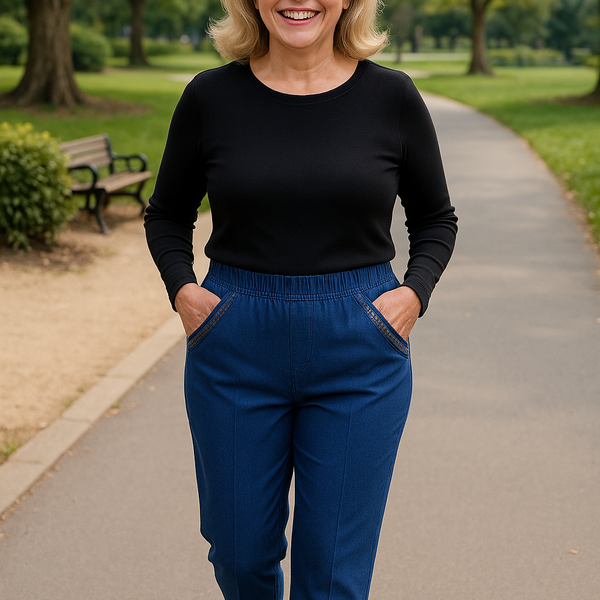 Bianca | Comfort Straight-Leg Pants with Elastic Waist