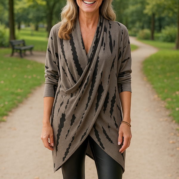 Anoria| Comfort Drape Dress – Tummy-Friendly & Arm Coverage