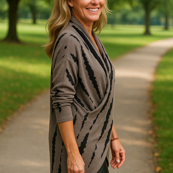 Anoria| Comfort Drape Dress – Tummy-Friendly & Arm Coverage