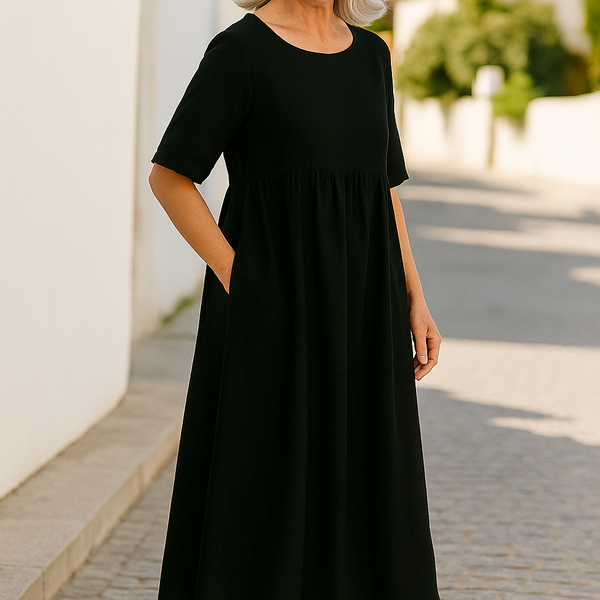 Anora| Flattering Cotton Pocket Dress