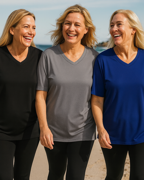 Olanna| Everyday Comfort Tee – 3 Pack for Flattering Tummy & Arm Coverage