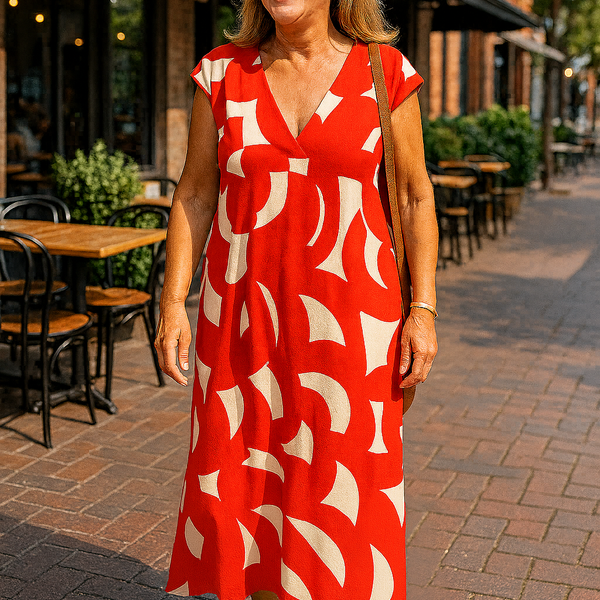 Corinne | Sophisticated Maxi Dress – Flattering Fit with Tummy Coverage