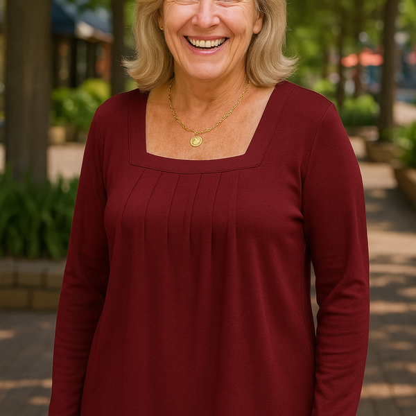 Colleen | Pleated Comfort Top – Long Sleeve Edition. Everyday confidence.