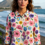 Savannah | Vintage Floral Cotton-Linen Shirt