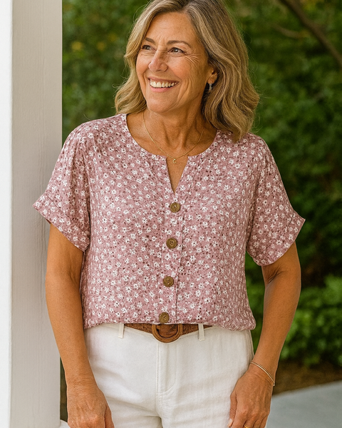 Celina | Breezy Everyday Button-Up Blouse