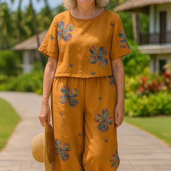 Isla | Linen Breeze 2-Piece Set – Effortless Comfort, Timeless Confidence (S-5XL)