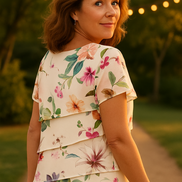 Odessa |  Elegant Floral Midi Dress