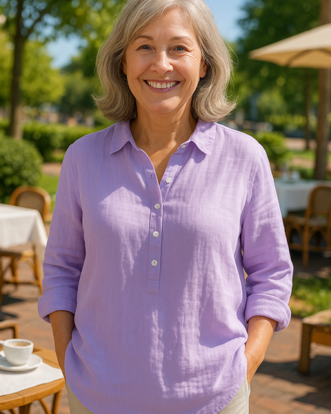 Serena SoftShape Blouse – Flattering comfort that actually breathes