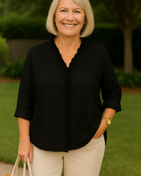 Maribel | Soft Ruffle Blouse -  for Real Comfort