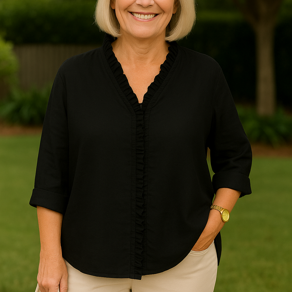 Maribel | Soft Ruffle Blouse -  for Real Comfort
