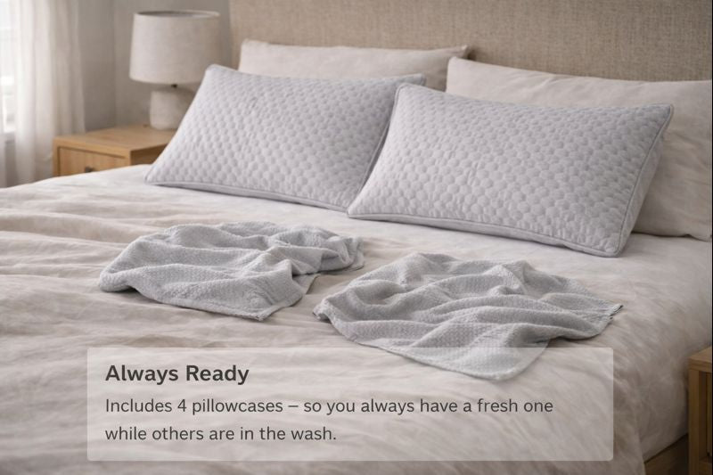 BreezeRest | Cooling Pillowcase - Cool comfort for deeper, uninterrupted sleep.