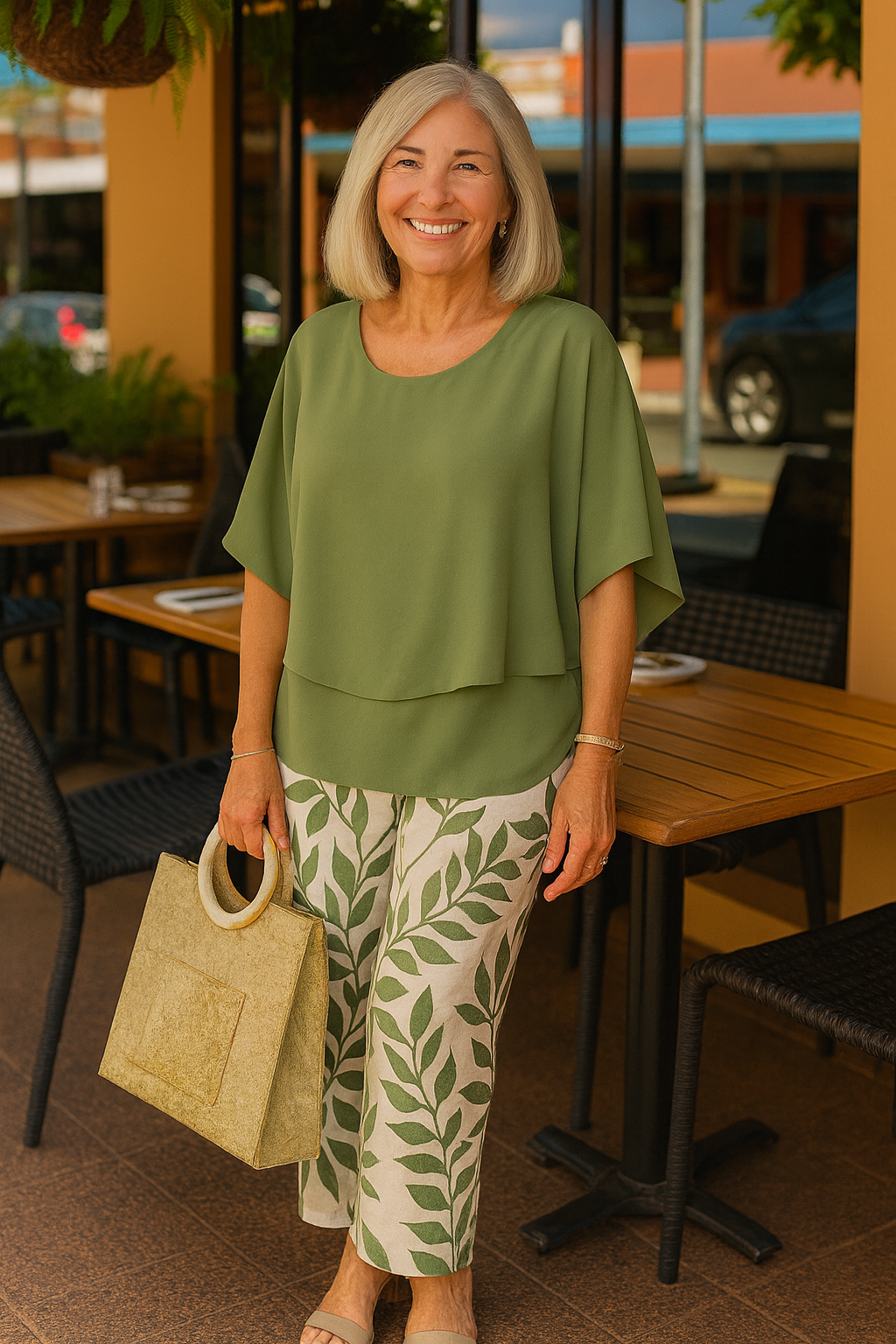 Rosalind | Sophisticated Two-Piece Set – Effortless Style, Lasting Comfort Sage Leaf