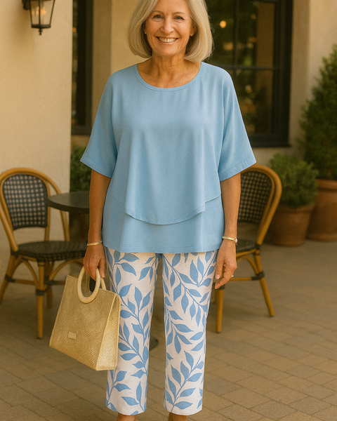 Rosalind | Sophisticated Two-Piece Set – Effortless Style, Lasting Comfort Sky Mist