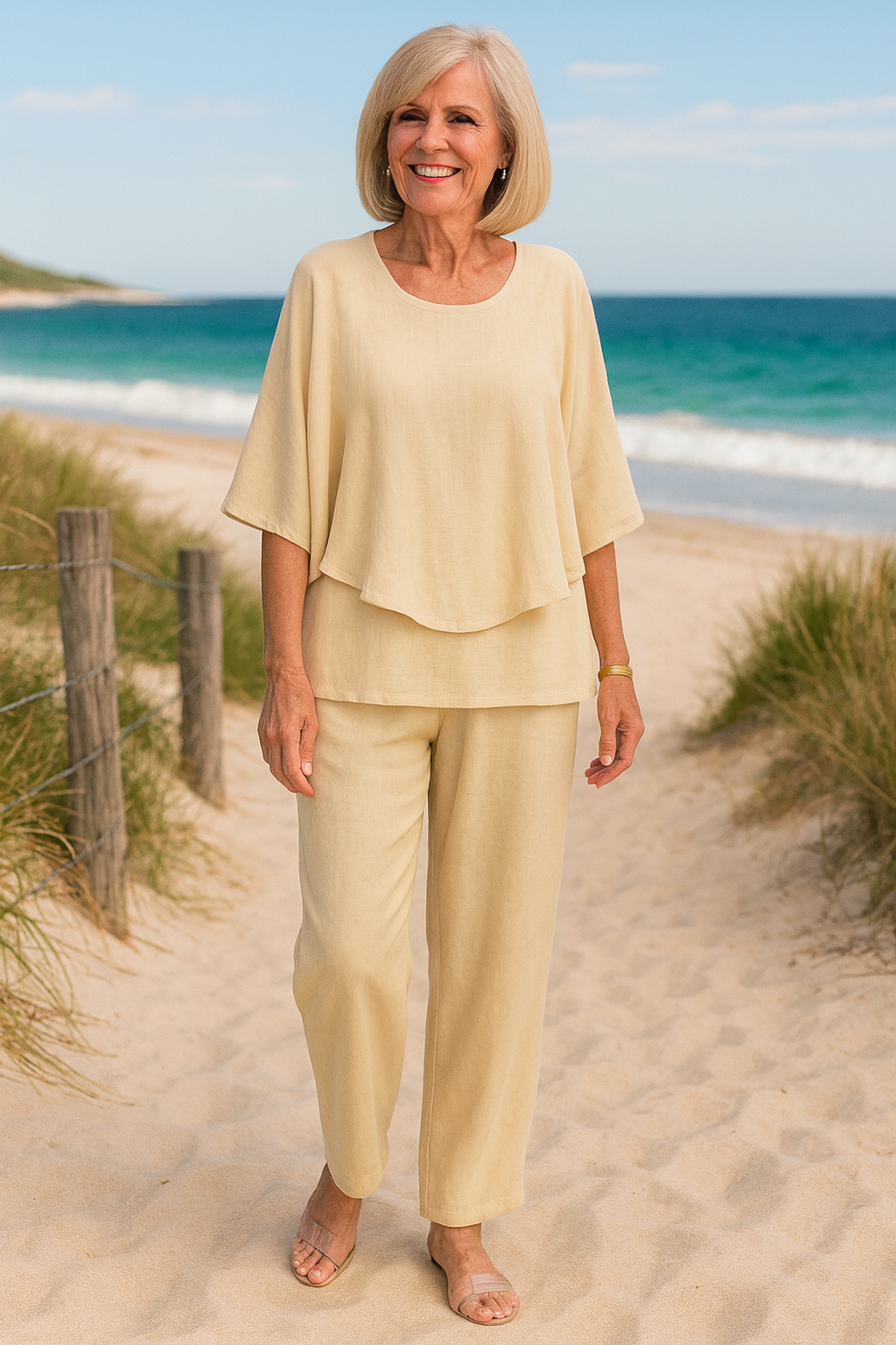 Rosalind | Sophisticated Two-Piece Set – Effortless Style, Lasting Comfort Buttercream