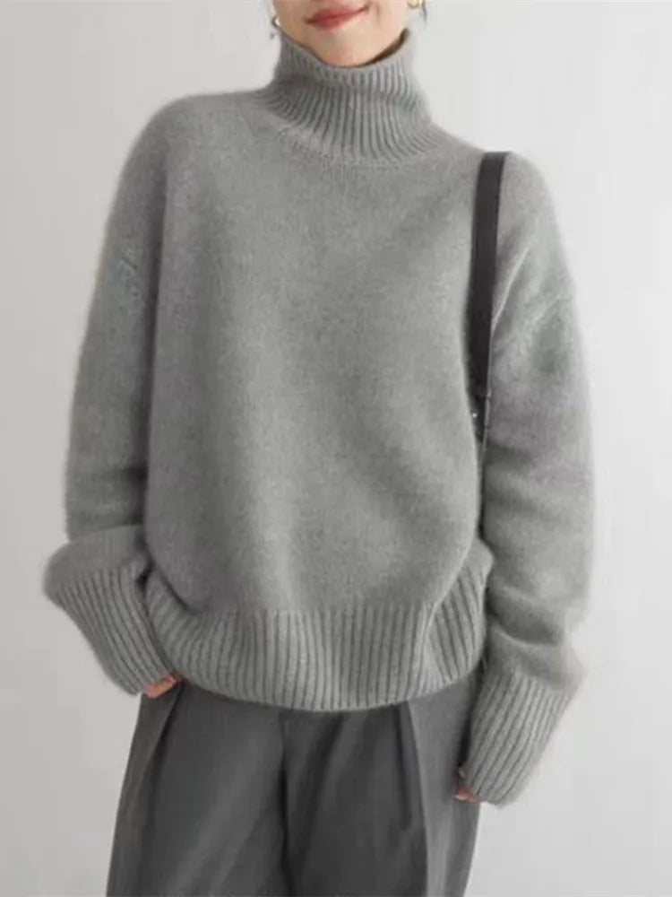 Amaya | Pull Col Roulé en Cachemire de Luxe