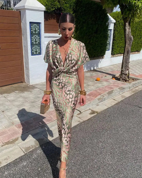 CLARANDRA™ - COPPER MIDI DRESS