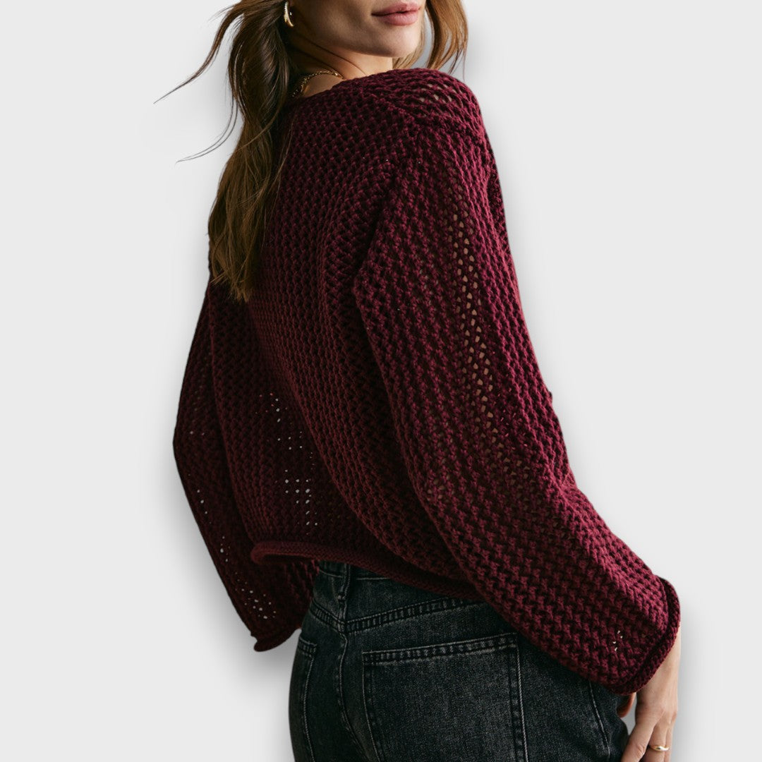Jessa – Cardigan Bourgogne