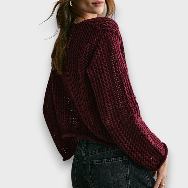Jessa – Cardigan Bourgogne