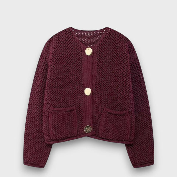 Jessa – Cardigan Bourgogne