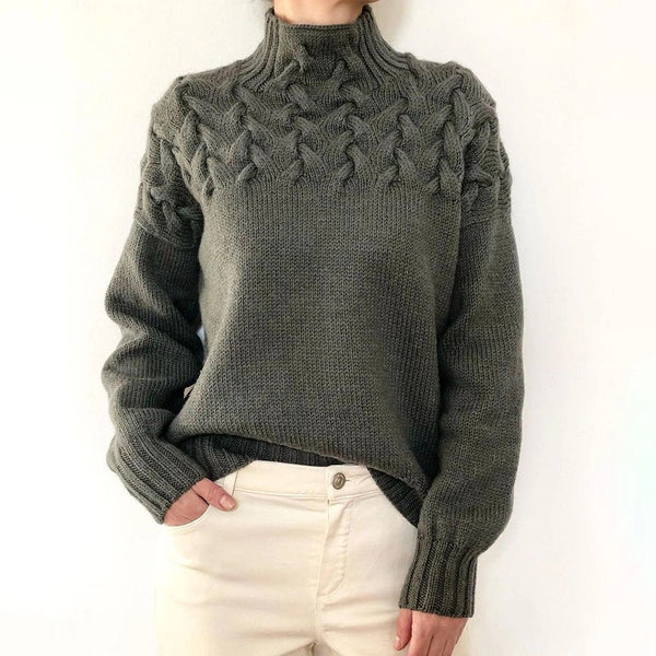 Elena | Pull Col Roulé Tricoté Chaud
