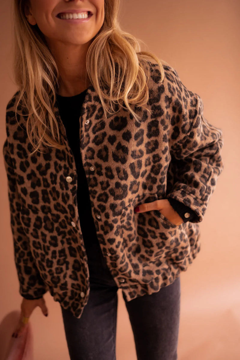 Elodie | Veste Tendance Imprimé Léopard