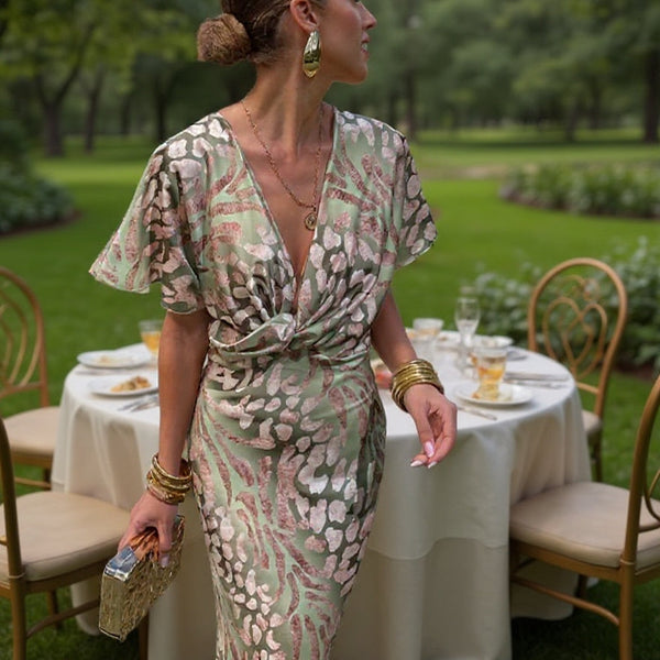 CLARANDRA™ - COPPER MIDI DRESS