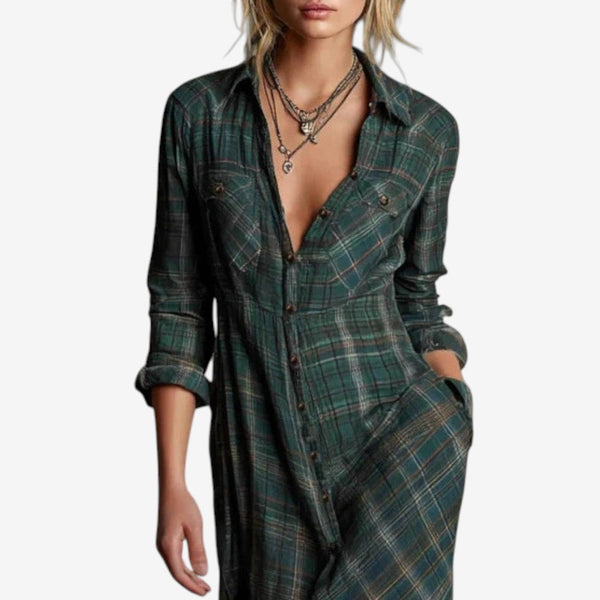 Cécile™ Robe Chemise Maxi Intemporelle