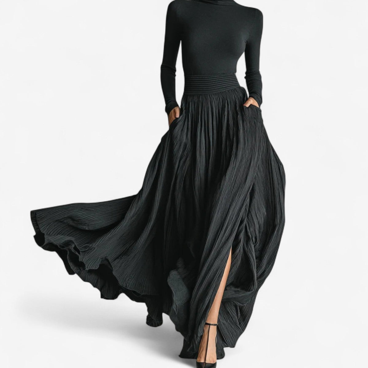 Aline™ Jupe Maxi Taille Haute