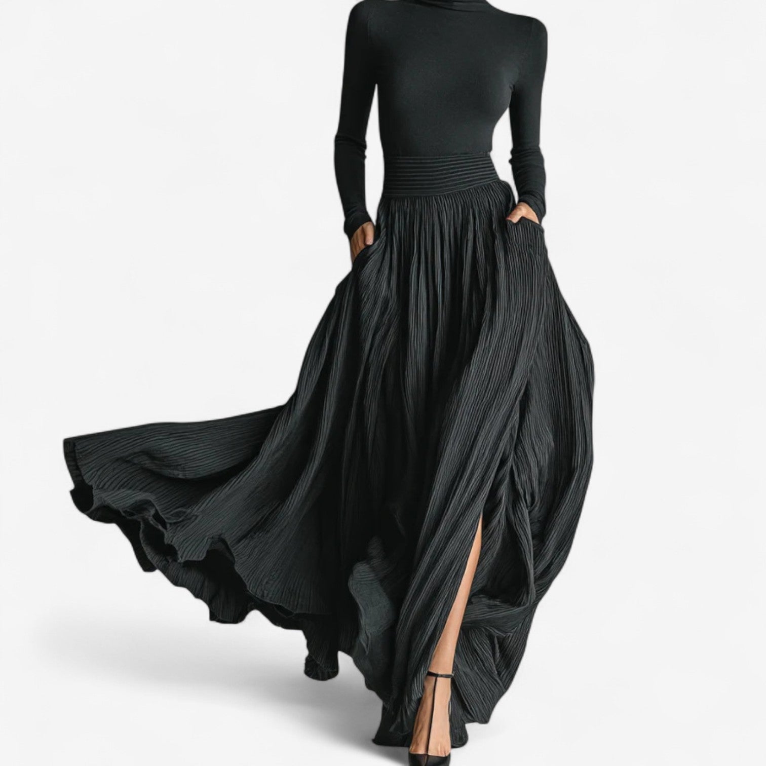 Aline™ Jupe Maxi Taille Haute