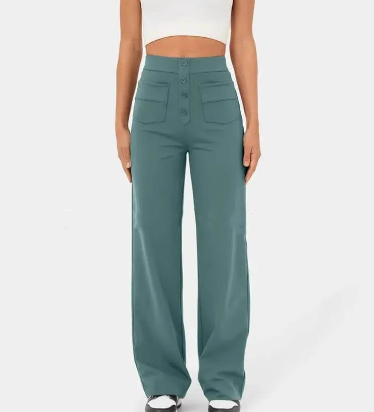 Marjorie | High-Waist Stretch & No-Pill Trouser – Timeless Confidence