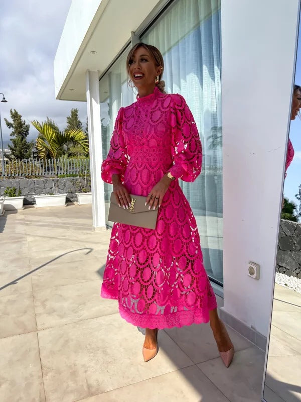 Sylvette | Lace Midi Dress – Effortless Elegance, Everyday Comfort