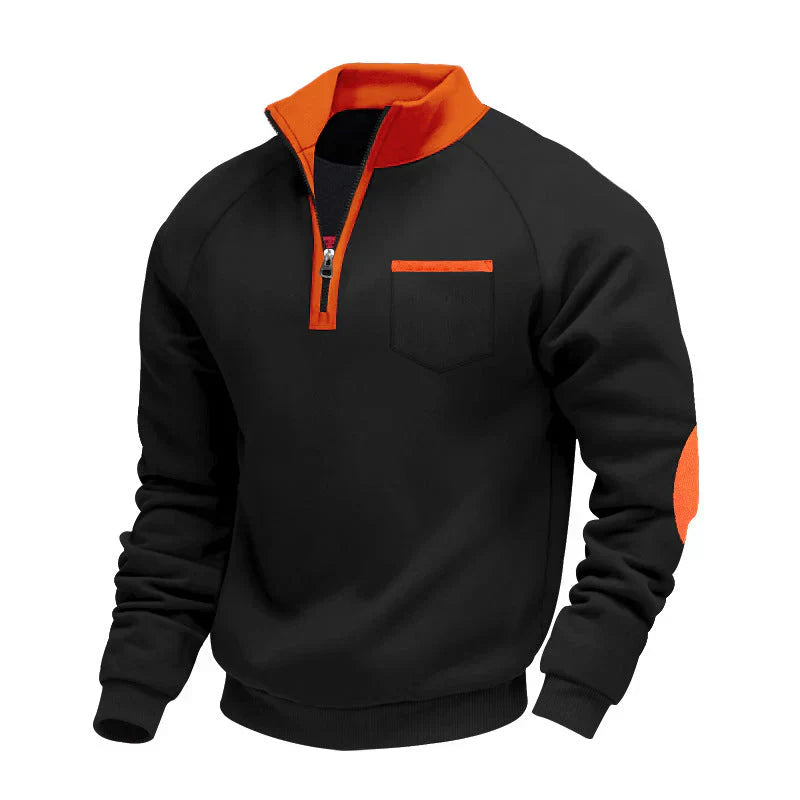 VALENCE | PULL À COL MONTANT ET FERMETURE ÉCLAIR POUR HOMME